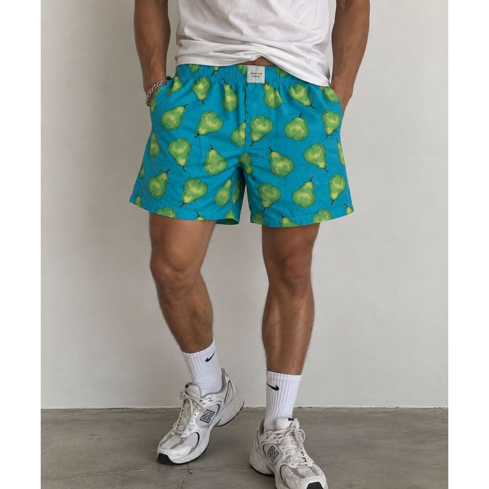 American Eagle Pear Print Lounge Shorts Sleep Shorts